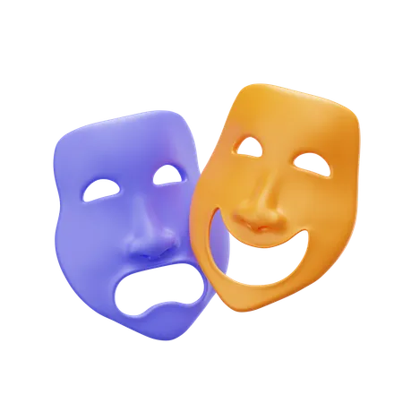 Drama Masks  3D Icon