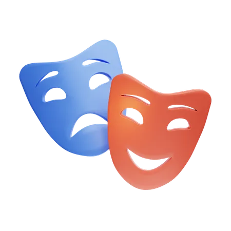 Drama Masks  3D Icon