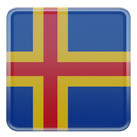 Drapeau d'Åland  3D Flag