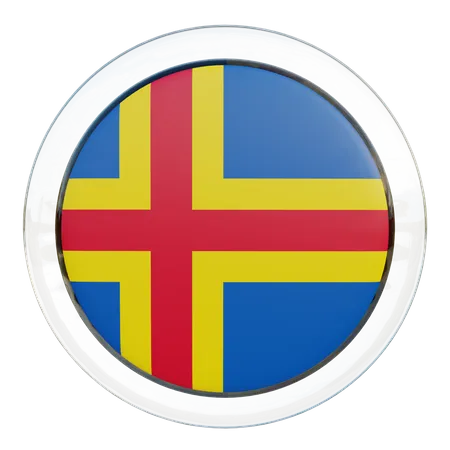 Drapeau d'Åland  3D Flag