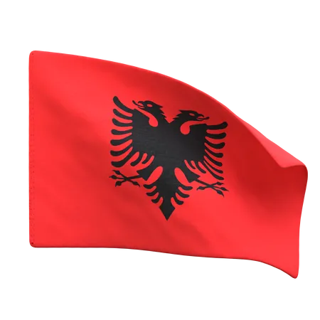 Drapeau de l'Albanie  3D Icon