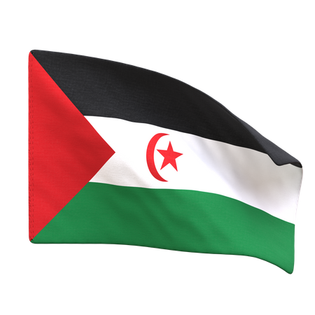 Drapeau arabe sahraoui  3D Icon