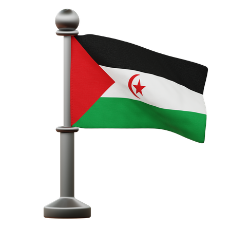 Drapeau arabe sahraoui  3D Icon