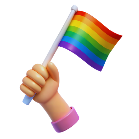 Drapeau arc-en-ciel  3D Icon