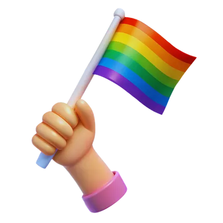 Drapeau arc-en-ciel  3D Icon