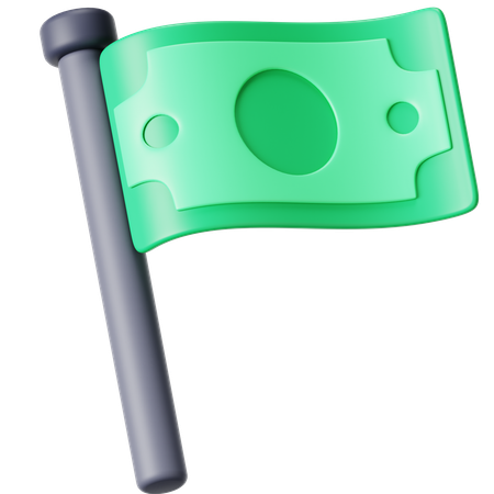 Drapeau d'argent  3D Icon