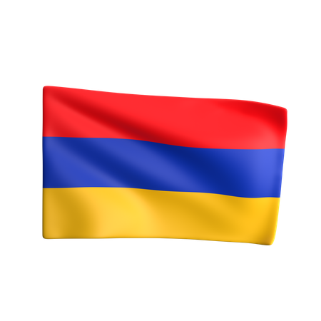 Drapeau de l'Arménie  3D Icon