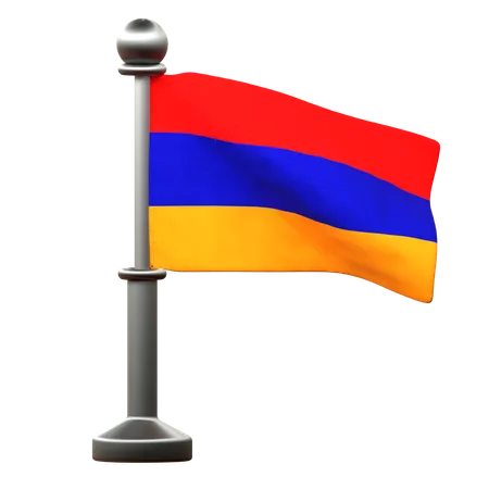 Drapeau de l'Arménie  3D Icon
