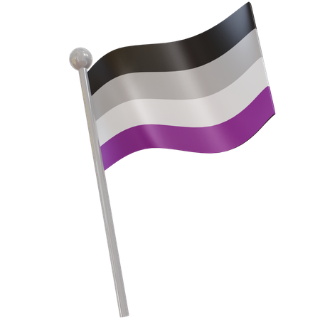 Drapeau asexué  3D Flag