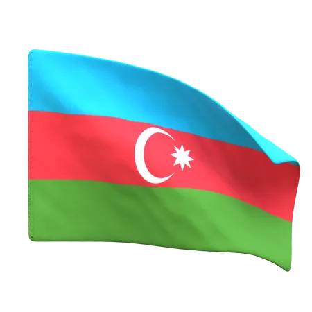 Drapeau de l'Azerbaïdjan  3D Icon