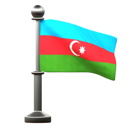 Drapeau de l'Azerbaïdjan  3D Icon