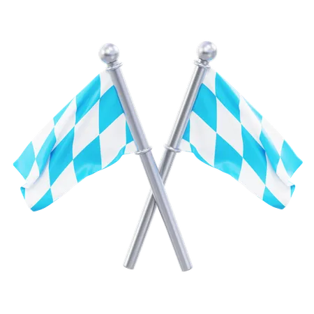 Drapeau bavarois  3D Icon