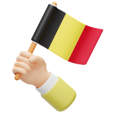 Drapeau belge  3D Icon