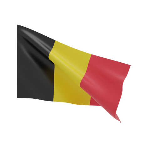 Drapeau belge  3D Illustration