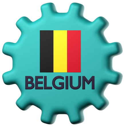 Drapeau belge  3D Icon