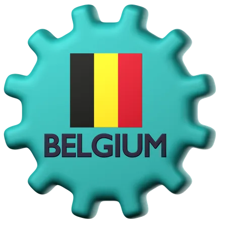 Drapeau belge  3D Icon