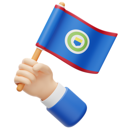 Drapeau du Belize  3D Icon