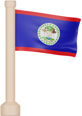 Drapeau du Belize  3D Icon