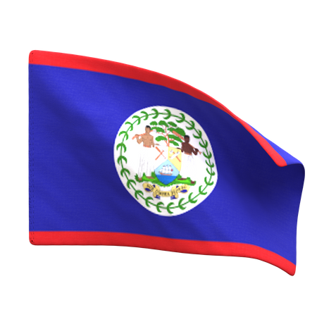 Drapeau du Belize  3D Icon