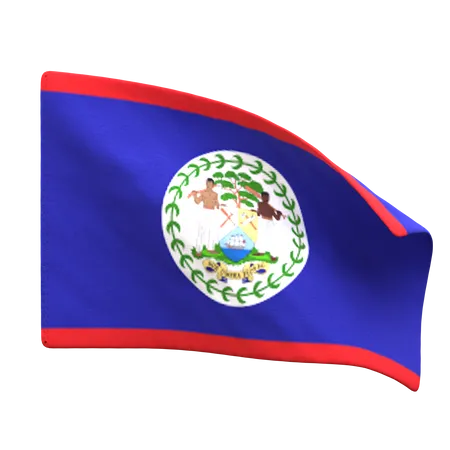 Drapeau du Belize  3D Icon