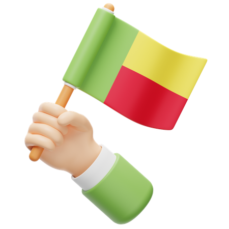 Drapeau du Bénin  3D Icon