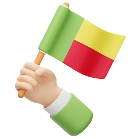 Drapeau du Bénin  3D Icon