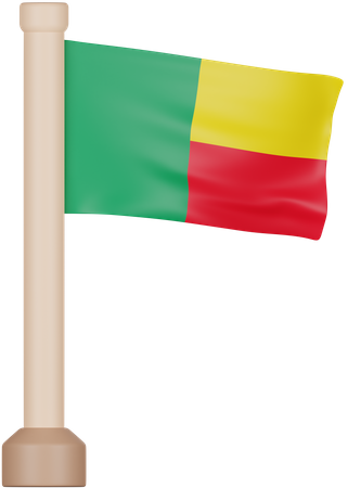 Drapeau du Bénin  3D Icon