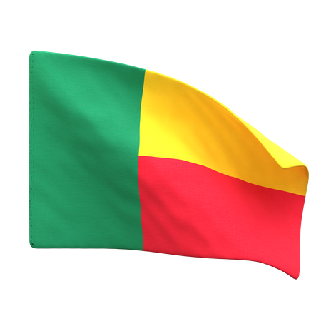 Drapeau du Bénin  3D Icon