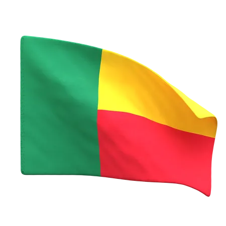 Drapeau du Bénin  3D Icon