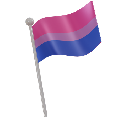 Drapeau bisexuel  3D Flag