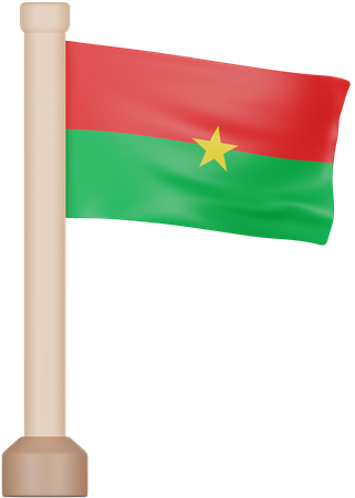 Drapeau du burkina faso  3D Icon