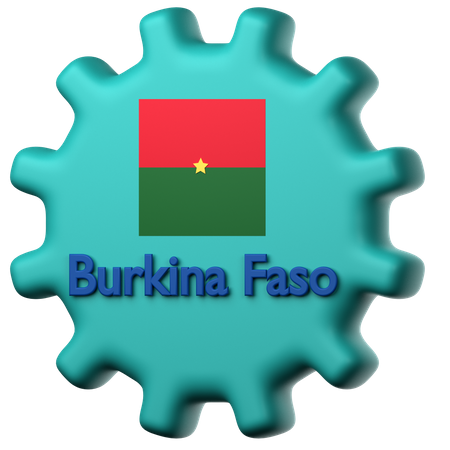 Drapeau du burkina faso  3D Icon