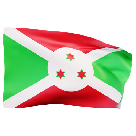 Drapeau burundais  3D Icon