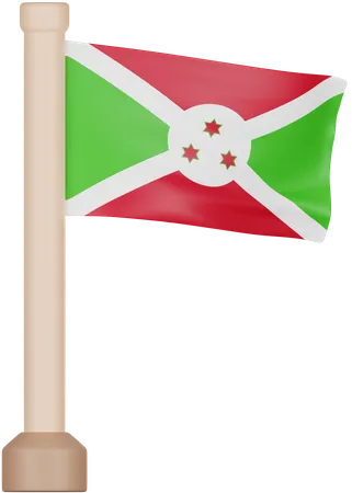 Drapeau burundais  3D Icon