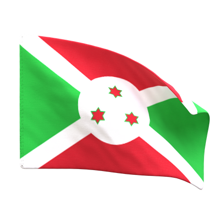 Drapeau burundais  3D Icon