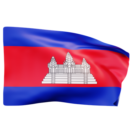 Drapeau du cambodge  3D Icon