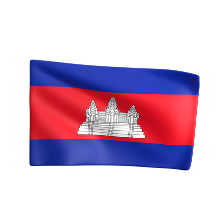 Drapeau du cambodge  3D Icon