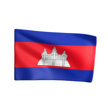 Drapeau du cambodge  3D Icon