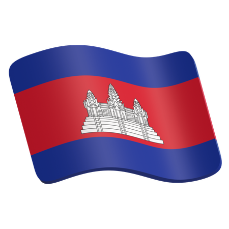 Drapeau du cambodge  3D Icon