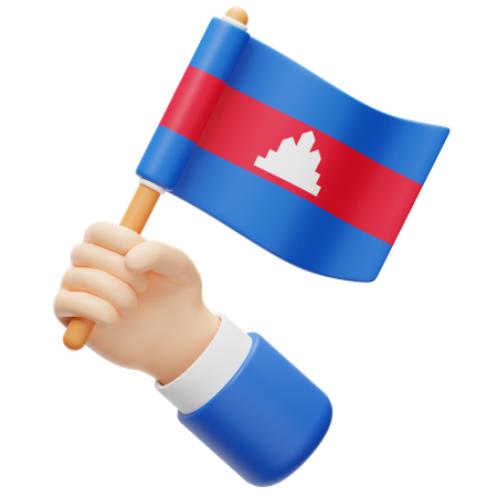 Drapeau du cambodge  3D Icon