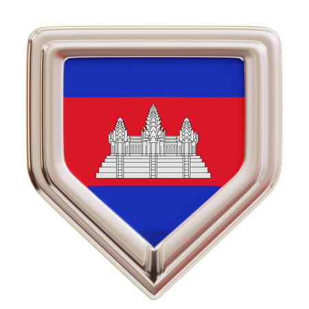 Drapeau du cambodge  3D Icon