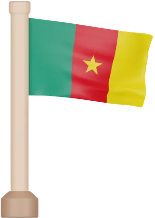 Drapeau du Cameroun  3D Icon