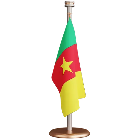 Rendu 3 D Du Mat De Drapeau Du Cameroun Isole 3D Icon