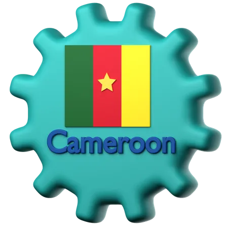 Drapeau du Cameroun  3D Icon