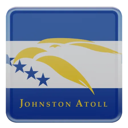 Drapeau carré de l'atoll Johnston  3D Icon