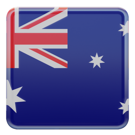 Drapeau carré d'Australie  3D Icon