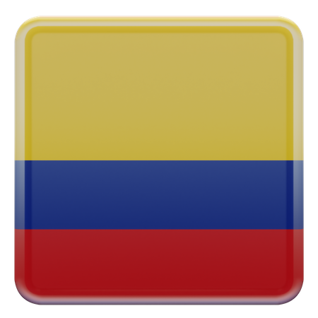 Drapeau carré de Colombie  3D Icon