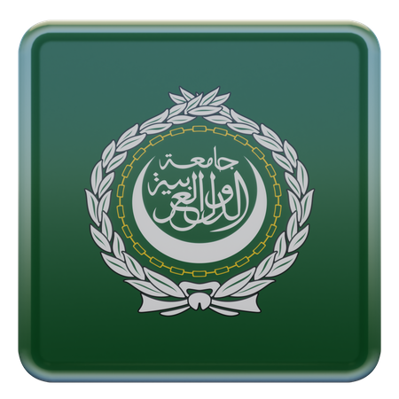 Drapeau carré de la Ligue arabe  3D Icon