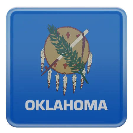 Drapeau carré de l'Oklahoma  3D Icon