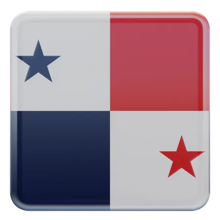 Drapeau carré du Panama  3D Icon